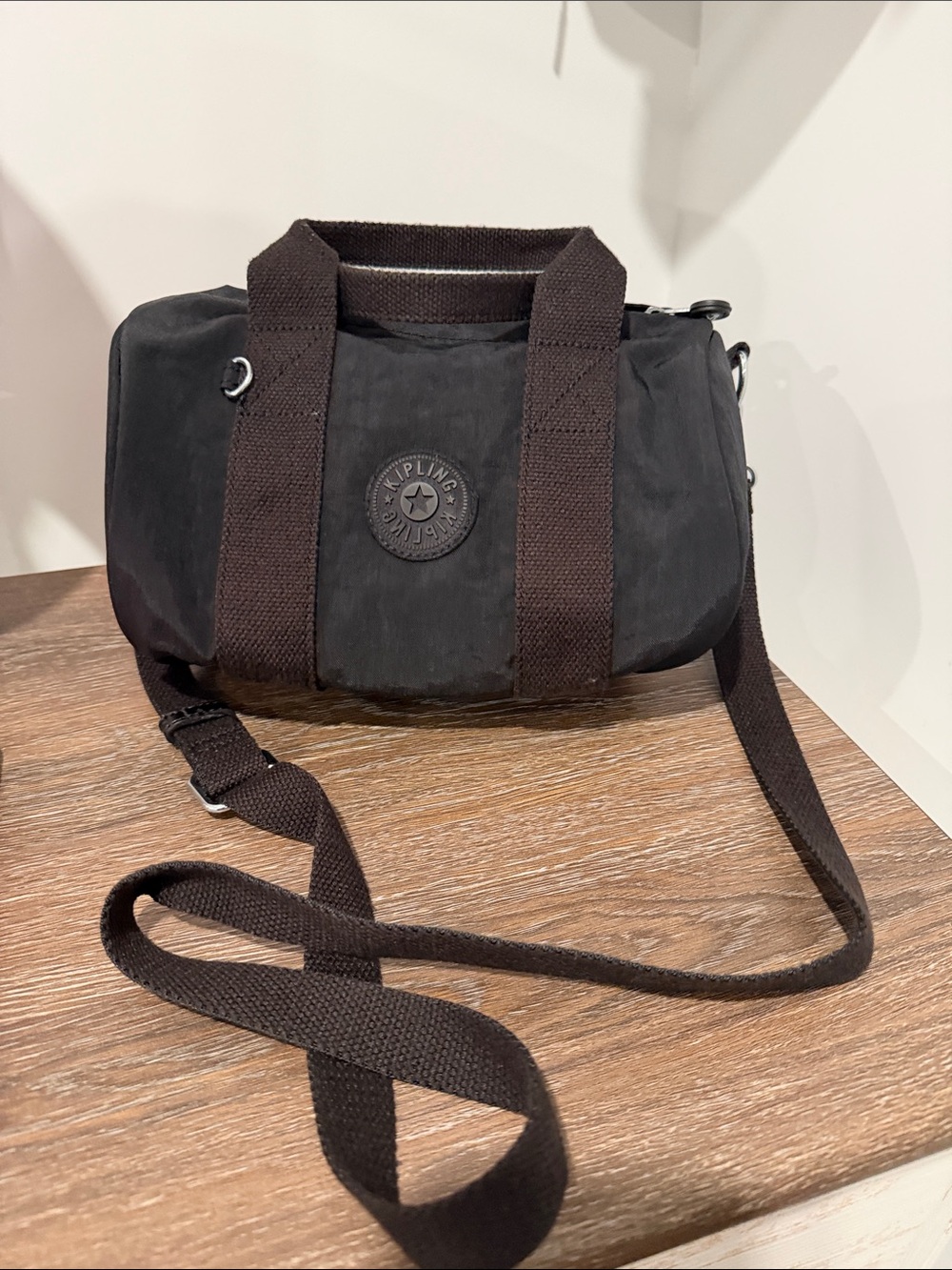 Kipling Black Nylon Crossbody Shoulder Bag
